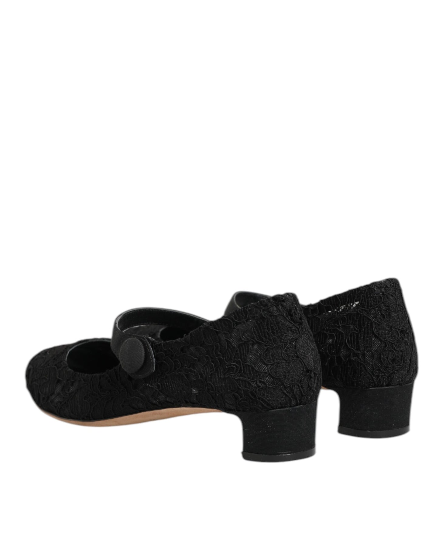 Dolce & Gabbana Vally Taormina Bloemenkant Pumps Zwart