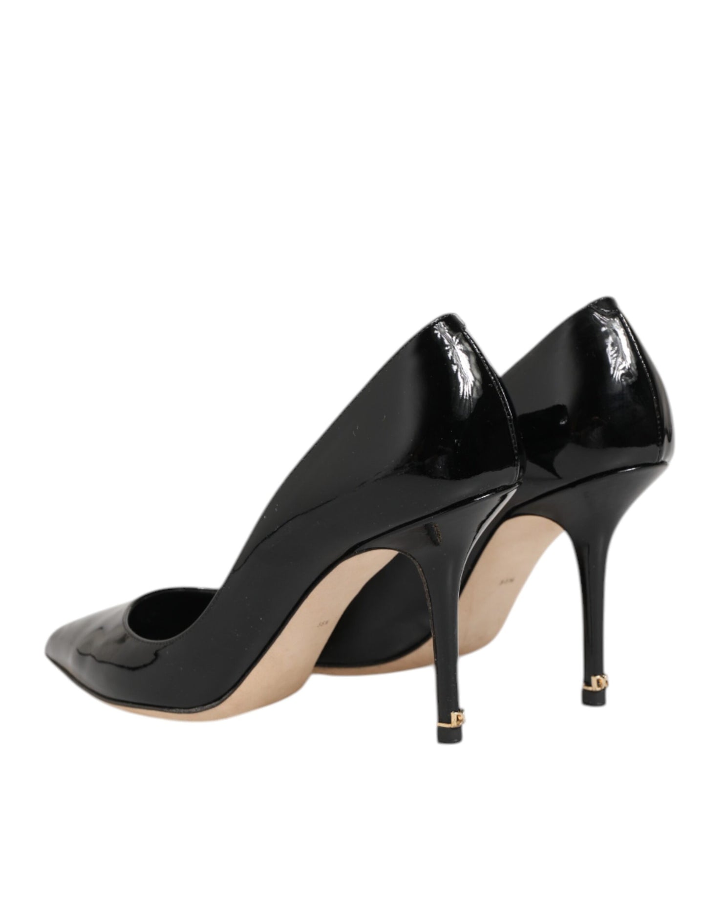 Dolce & Gabbana Heels Pumps Leren Stiletto Zwart Elegant