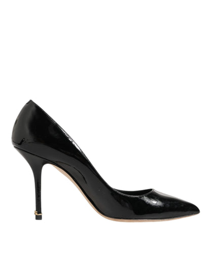 Dolce & Gabbana Heels Pumps Leren Stiletto Zwart Elegant