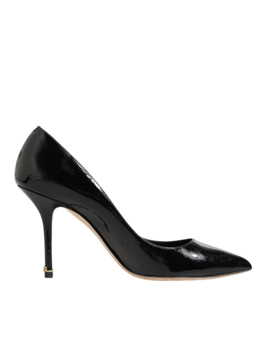 Dolce & Gabbana Heels Pumps Leren Stiletto Zwart Elegant