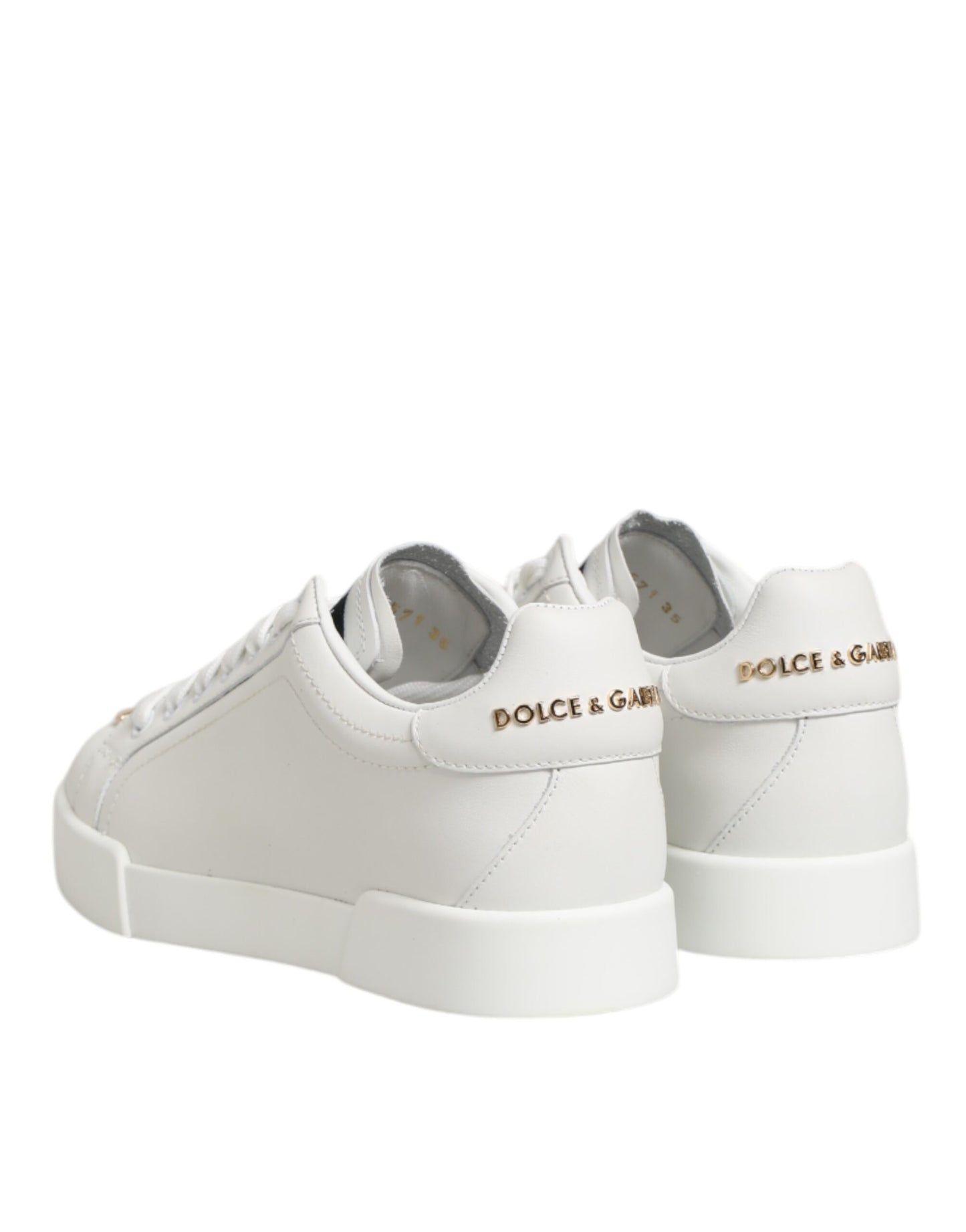 Dolce & Gabbana DG Leren Lage Sneakers - Wit Stijlvol