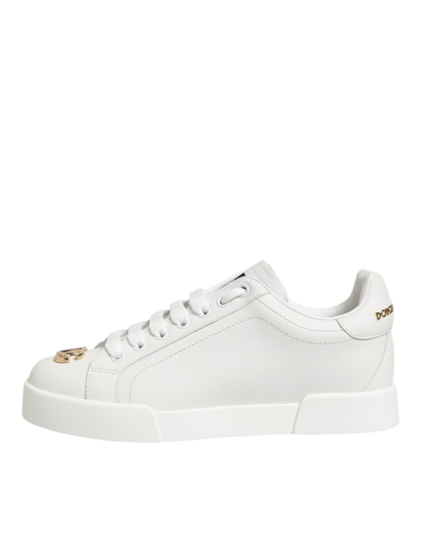 Dolce & Gabbana DG Leren Lage Sneakers - Wit Stijlvol