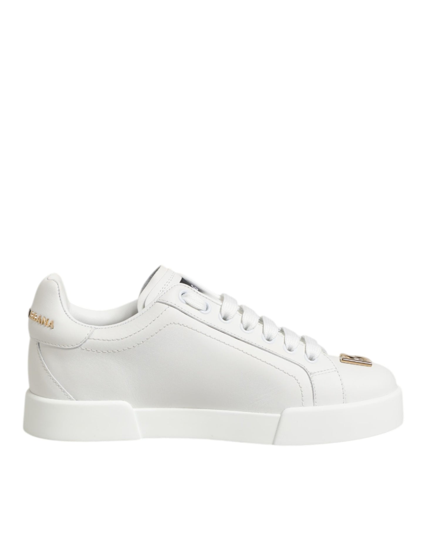Dolce & Gabbana DG Leren Lage Sneakers - Wit Stijlvol