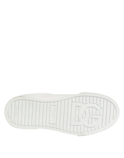 Dolce & Gabbana DG Leren Lage Sneakers - Wit Stijlvol