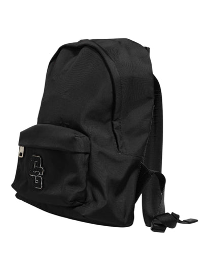 Dolce & Gabbana Black Nylon DG Patch School Travel Backpack Borse Bag