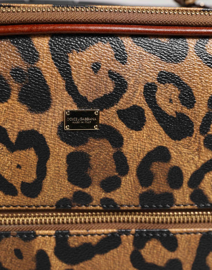 Dolce & Gabbana Leren Reistrolley Luipaardprint Koffer