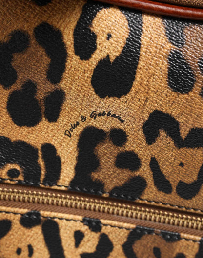 Dolce & Gabbana Leren Reistrolley Luipaardprint Koffer