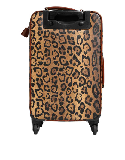 Dolce & Gabbana Leren Reistrolley Luipaardprint Koffer