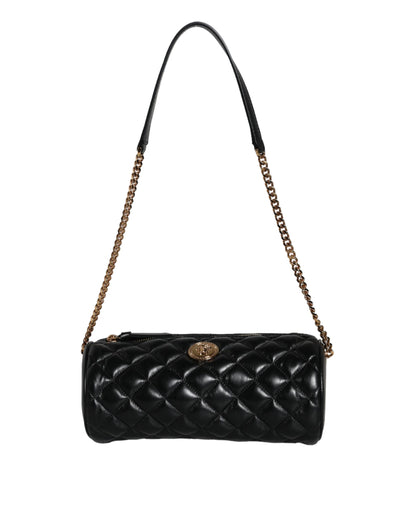 Versace Crossbody Bag Mini Quilted Lamsleder Zwart