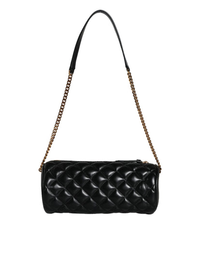 Versace Crossbody Bag Mini Quilted Lamsleder Zwart