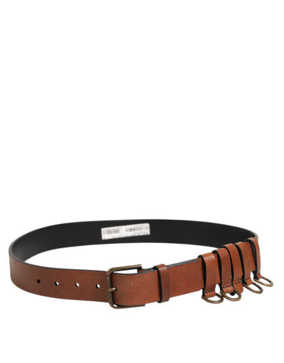 Dolce & Gabbana Dress Belt Leer Bruin Kwaliteitsleder