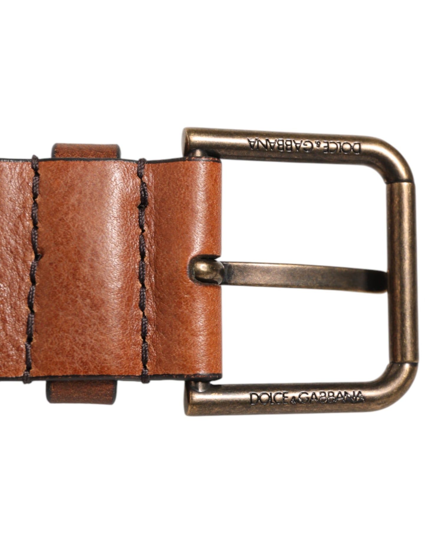 Dolce & Gabbana Dress Belt Leer Bruin Kwaliteitsleder