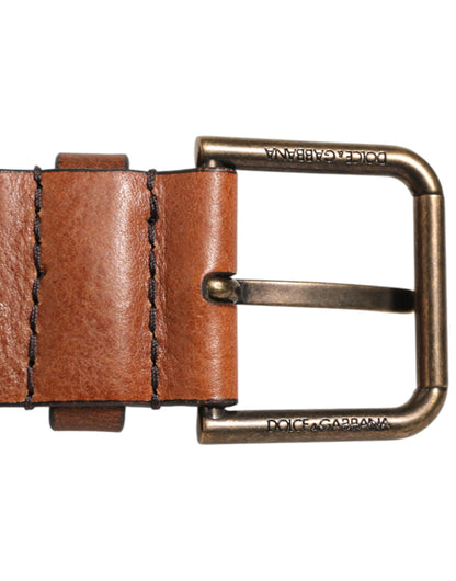 Dolce & Gabbana Dress Belt Leer Bruin Kwaliteitsleder