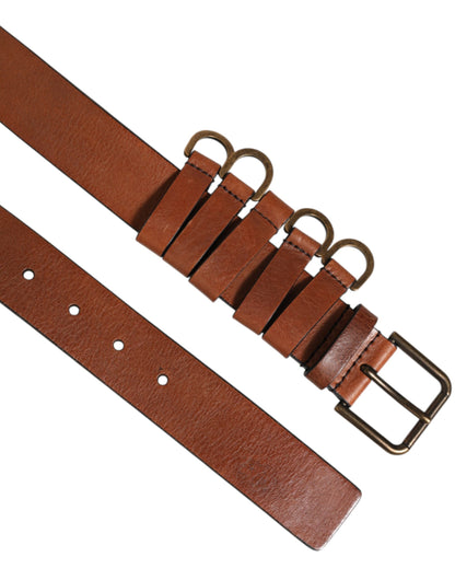 Dolce & Gabbana Dress Belt Leer Bruin Kwaliteitsleder