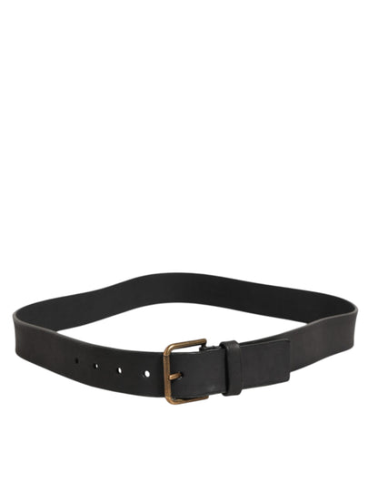 Dolce Gabbana Leren Riem Metalen Gesp Klassiek Zwart