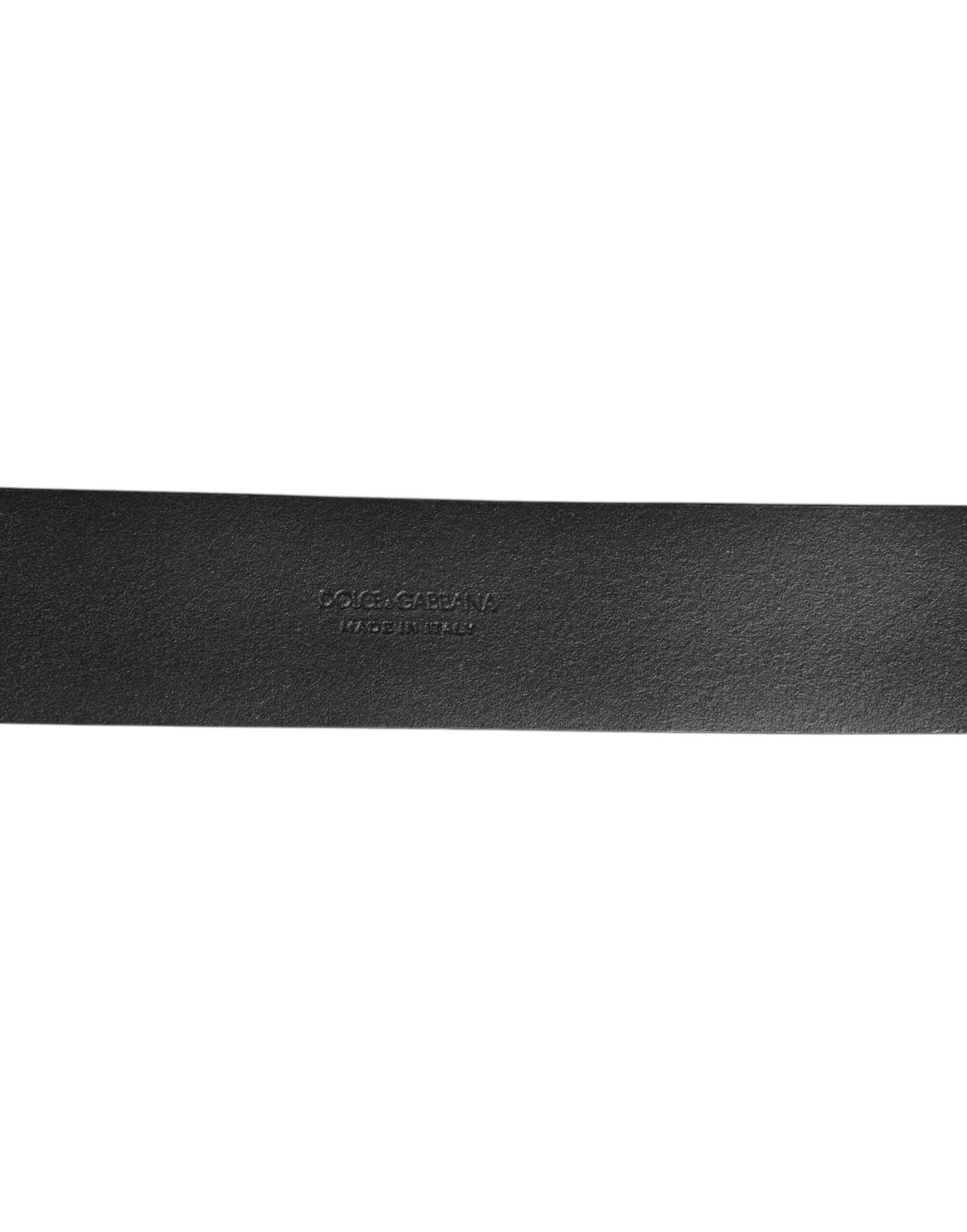 Dolce Gabbana Leren Riem Zwart Antiek Brons Gesp Zijringen
