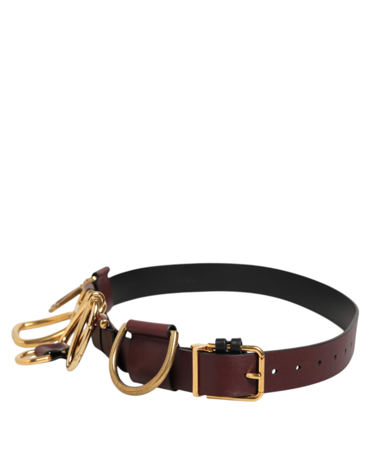 Dolce & Gabbana Riem Met Sleutelhangerclip Leer - Bruin