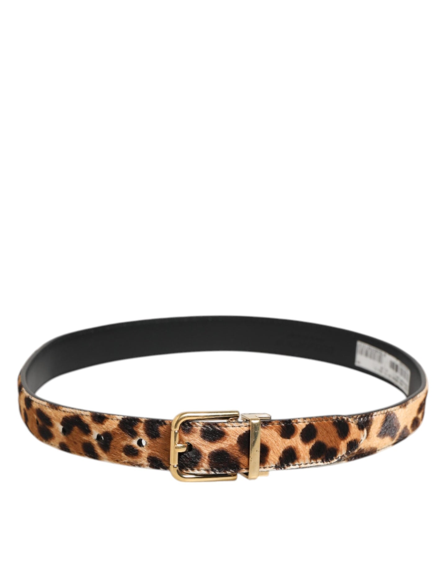 Dolce & Gabbana Luipaardprint Lederen Riem Met Gouden Gesp