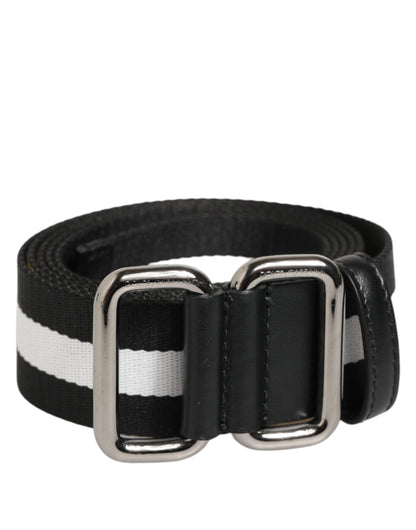 Dolce & Gabbana Werkriem Nylon Kalfleer - Zwart/Wit