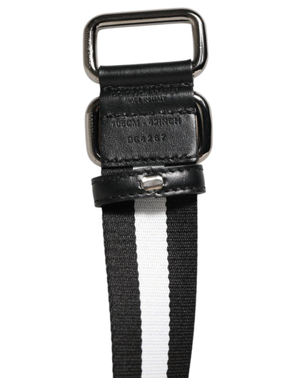 Dolce & Gabbana Werkriem Nylon Kalfleer - Zwart/Wit