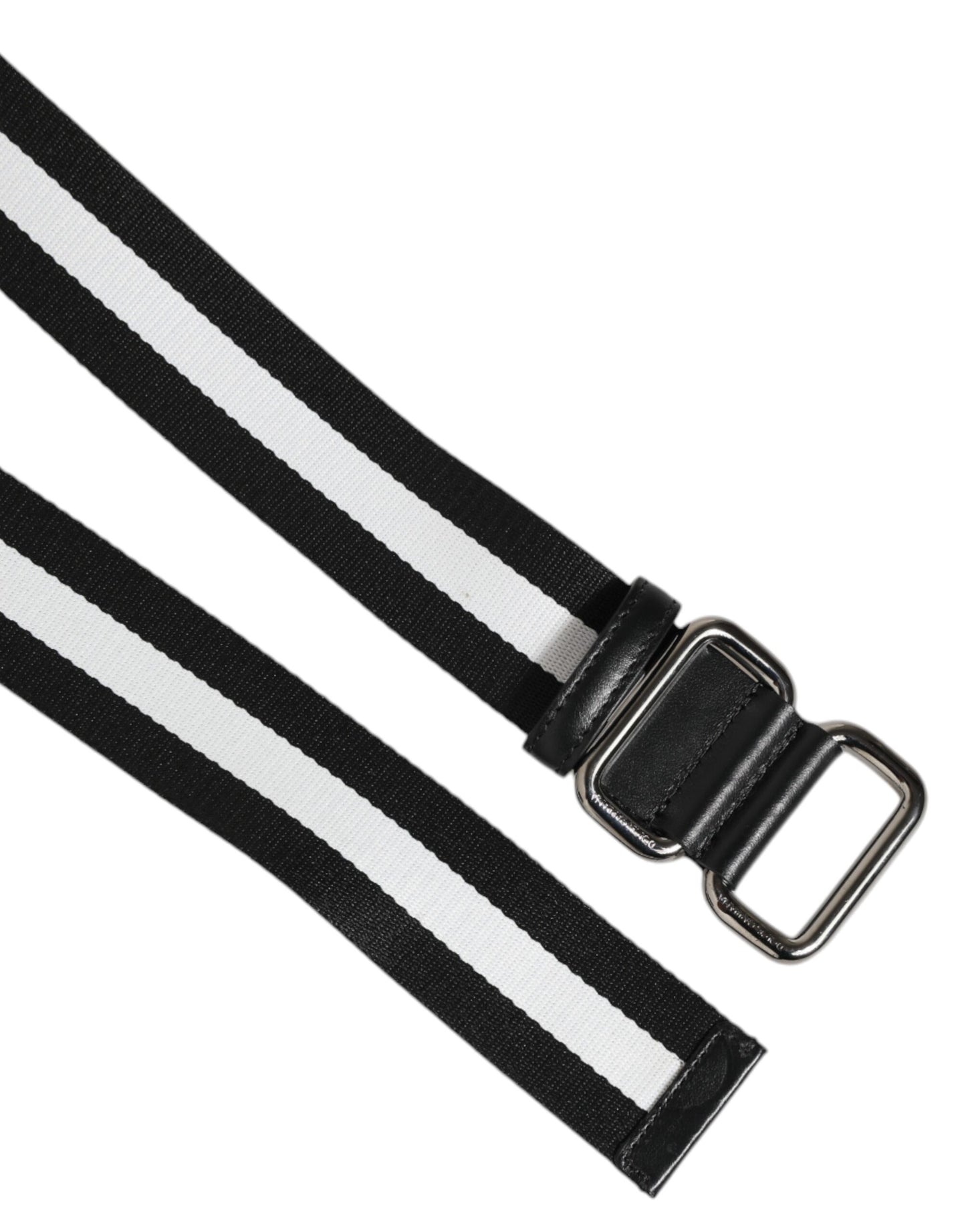 Dolce & Gabbana Werkriem Nylon Kalfleer - Zwart/Wit