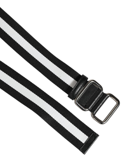 Dolce & Gabbana Werkriem Nylon Kalfleer - Zwart/Wit