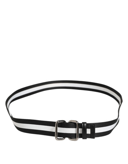 Dolce & Gabbana Werkriem Nylon Kalfleer - Zwart/Wit