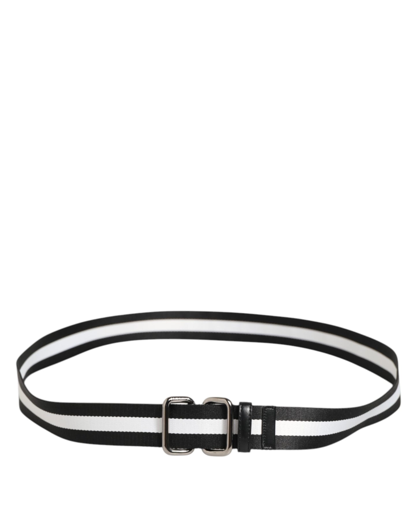 Dolce & Gabbana Werkriem Nylon Kalfsleer Zwart Wit