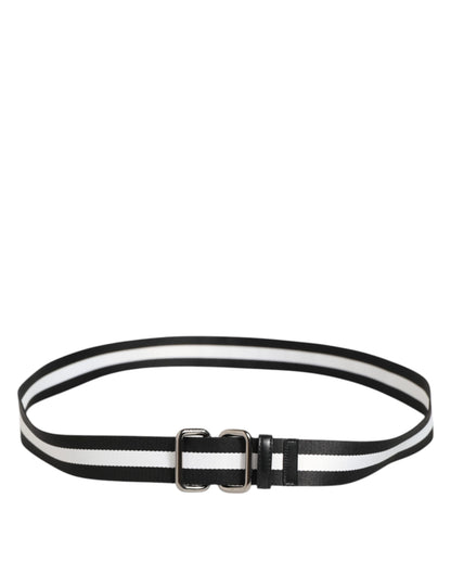 Dolce & Gabbana Werkriem Nylon Kalfsleer Zwart Wit