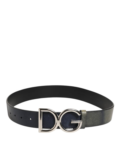 Dolce & Gabbana Dress Belt Kalfsleer Riem Zwart DG Luxe