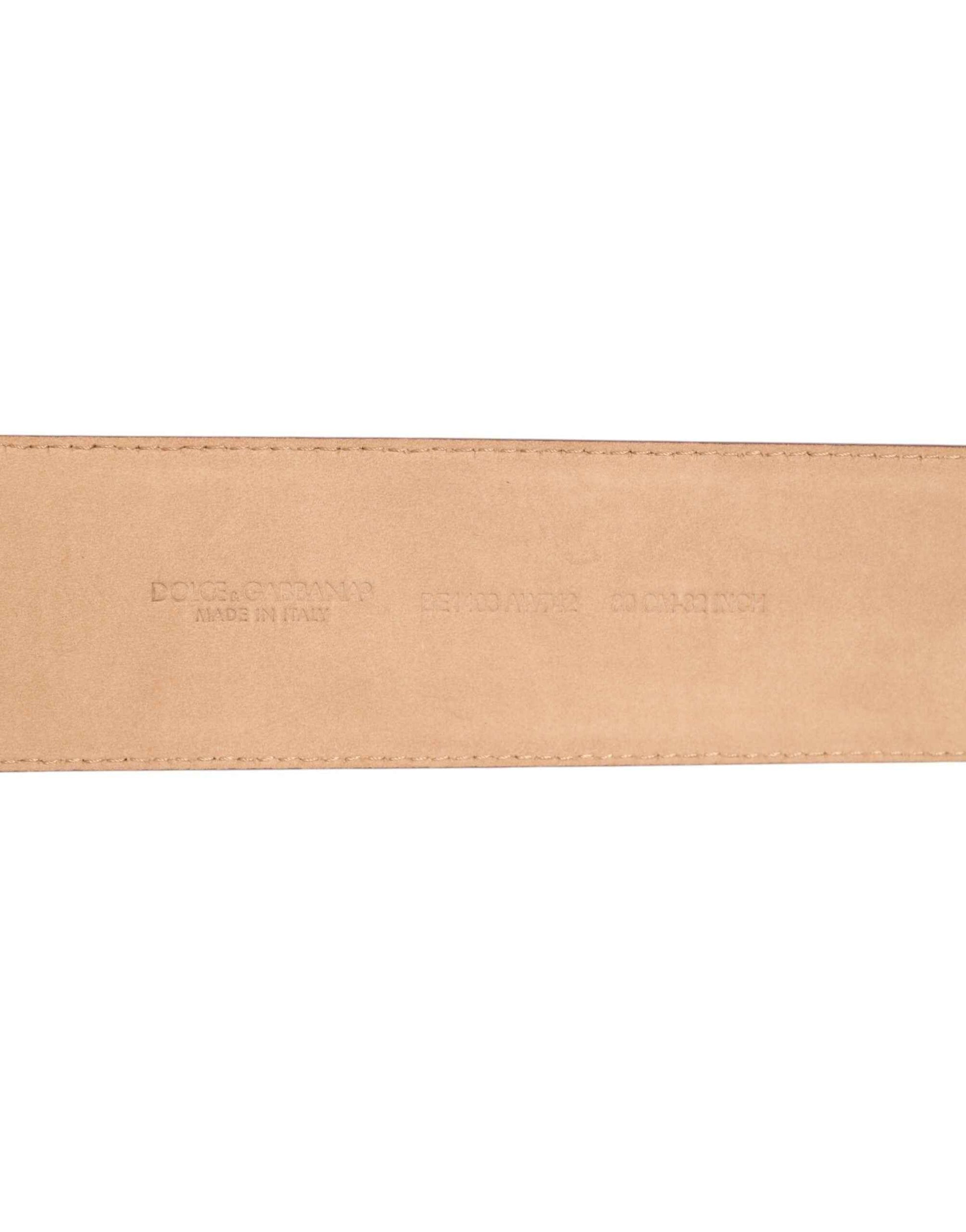 Dolce & Gabbana Burgundy Leather Gold Metal Buckle Women Belt