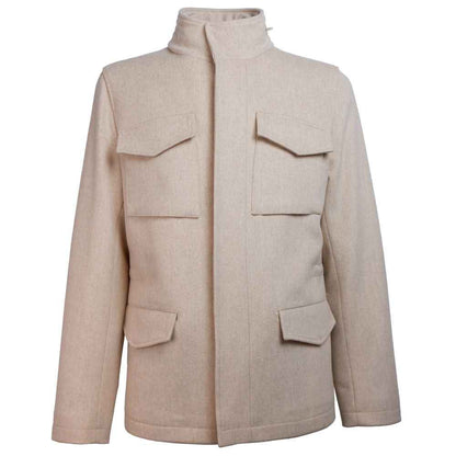 Made in Italy Beige Wool Jackets & Coat