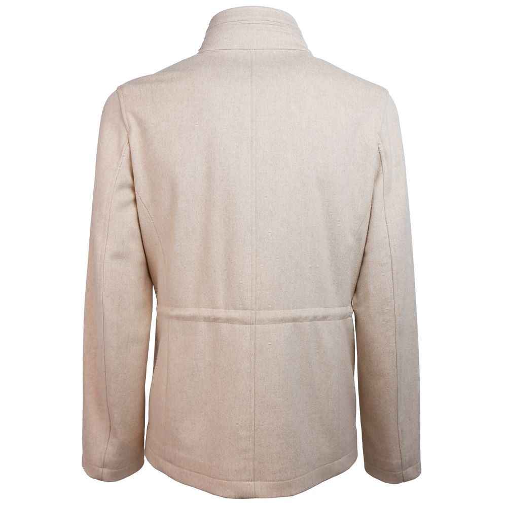 Made in Italy Beige Wool Jackets & Coat