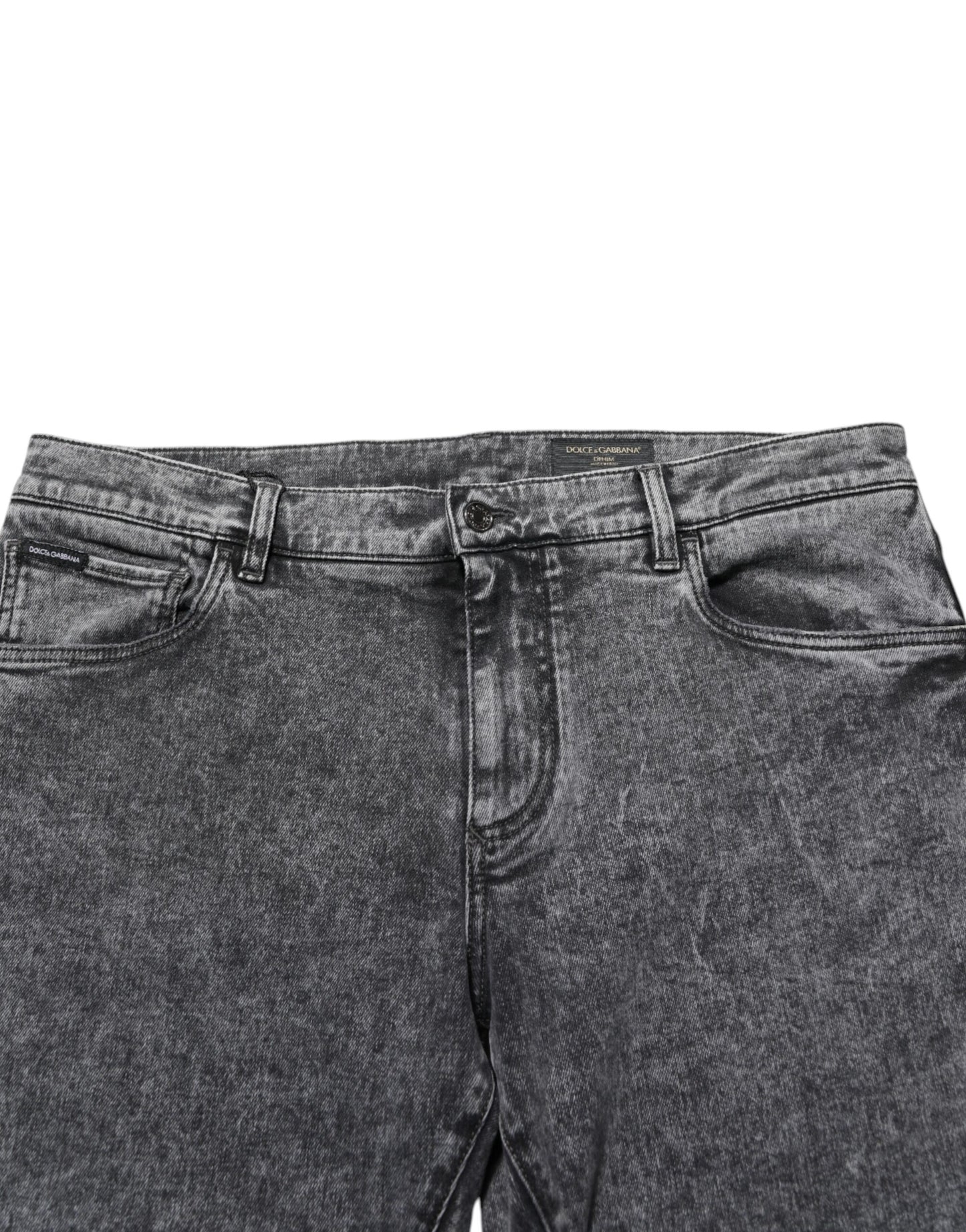 Dolce & Gabbana Premium Denim Jeans Grijs Slim Fit