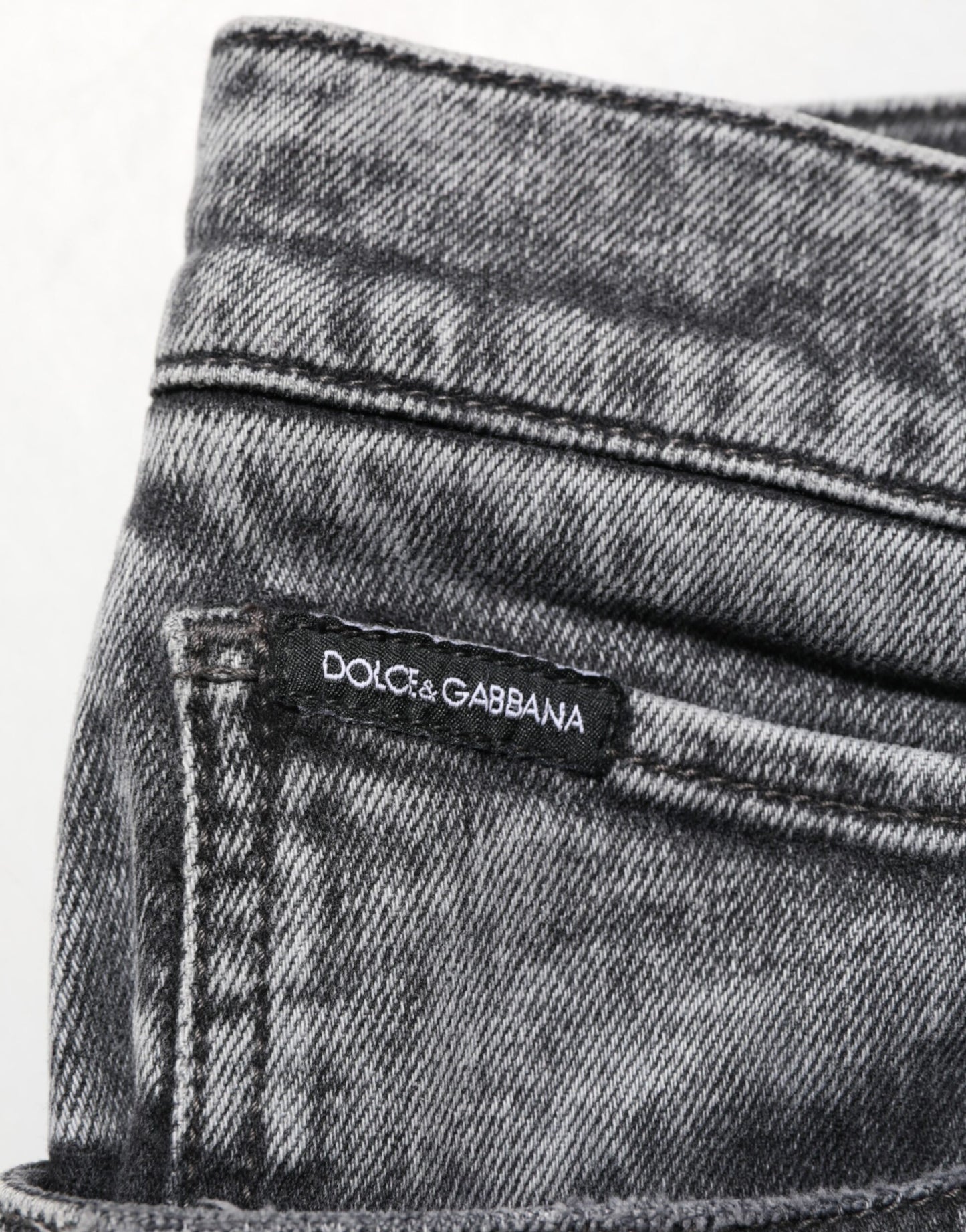 Dolce & Gabbana Premium Denim Jeans Grijs Slim Fit