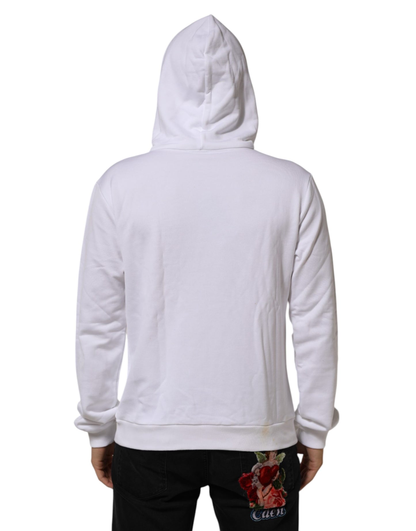 Dolce & Gabbana Sacred Heart Hoodie Katoenen Sweatshirt Wit