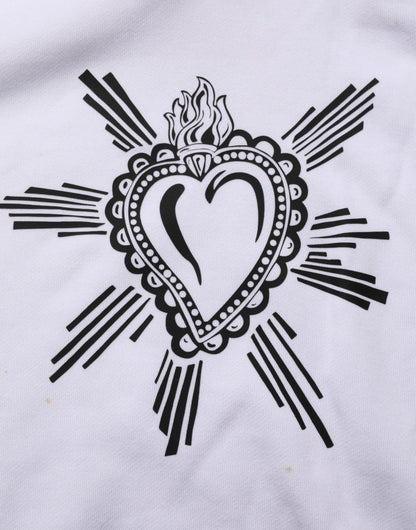 Dolce Gabbana Sacred Heart Hoodie Wit Luxe Ontwerp