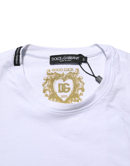 Dolce & Gabbana Goodluck 2023 Katoenen T Shirt Wit