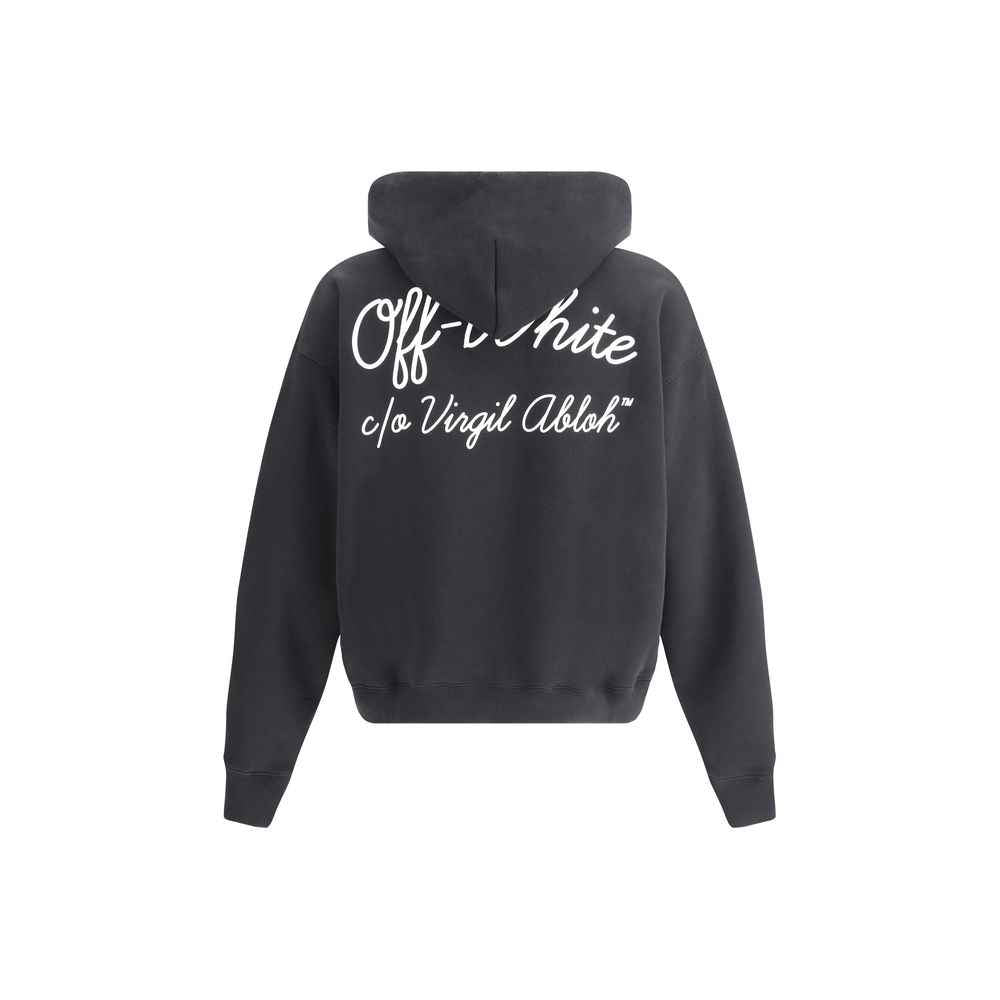 Off-White Script Skate Katoen Hoodie - Zwart/Standaard