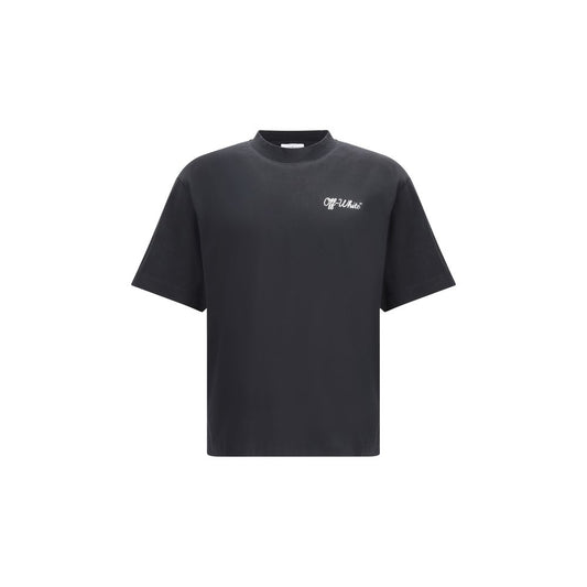 Off-White Script Skate T-Shirt Katoen Monogram Voor Achter