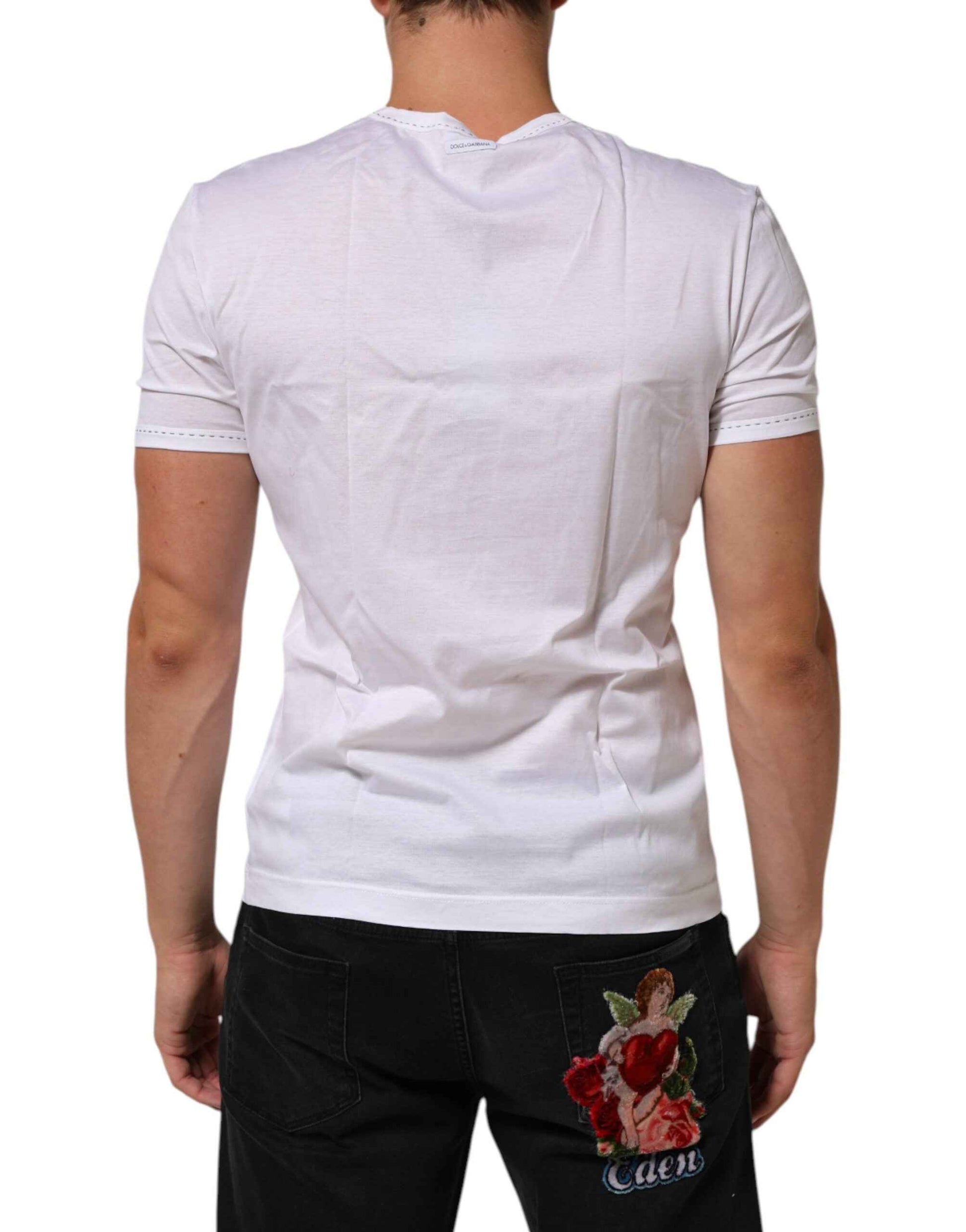 Dolce & Gabbana White Cotton Crew Neck Underwear Tee T-shirt