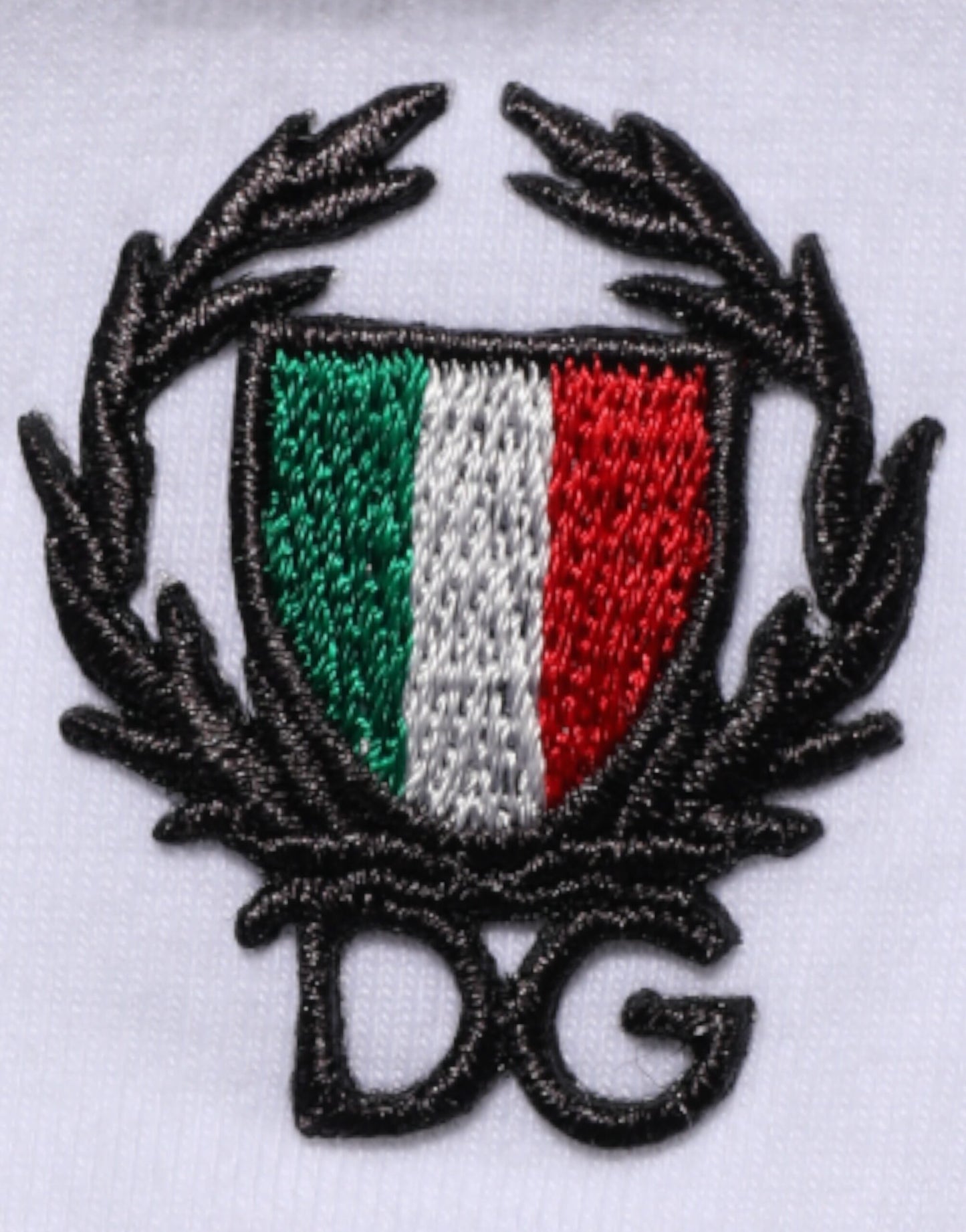 Dolce & Gabbana DG Italia Katoenen Tshirt Ronde Hals Wit