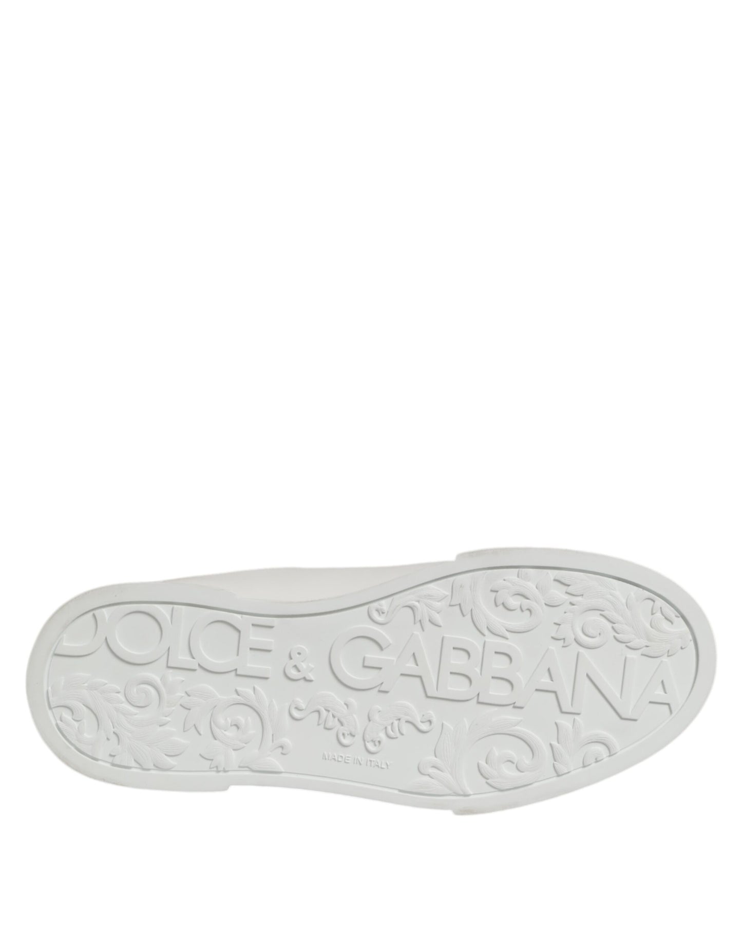 Dolce & Gabbana Witte Leren Sneakers Low Top Luxe Schoenen