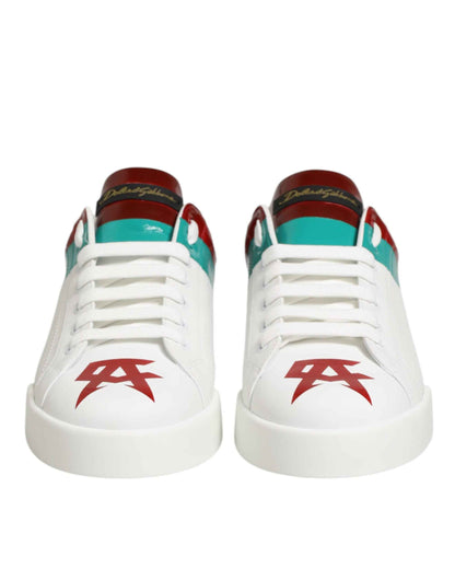Dolce & Gabbana Multicolor Leather Logo Low Top Sneakers Shoes