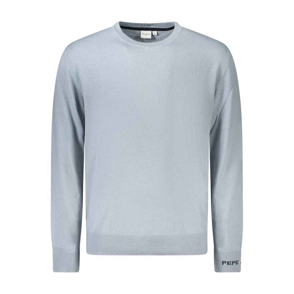 Pepe Jeans Katoen Trui Blauw Met Geborduurd Logo Trendy