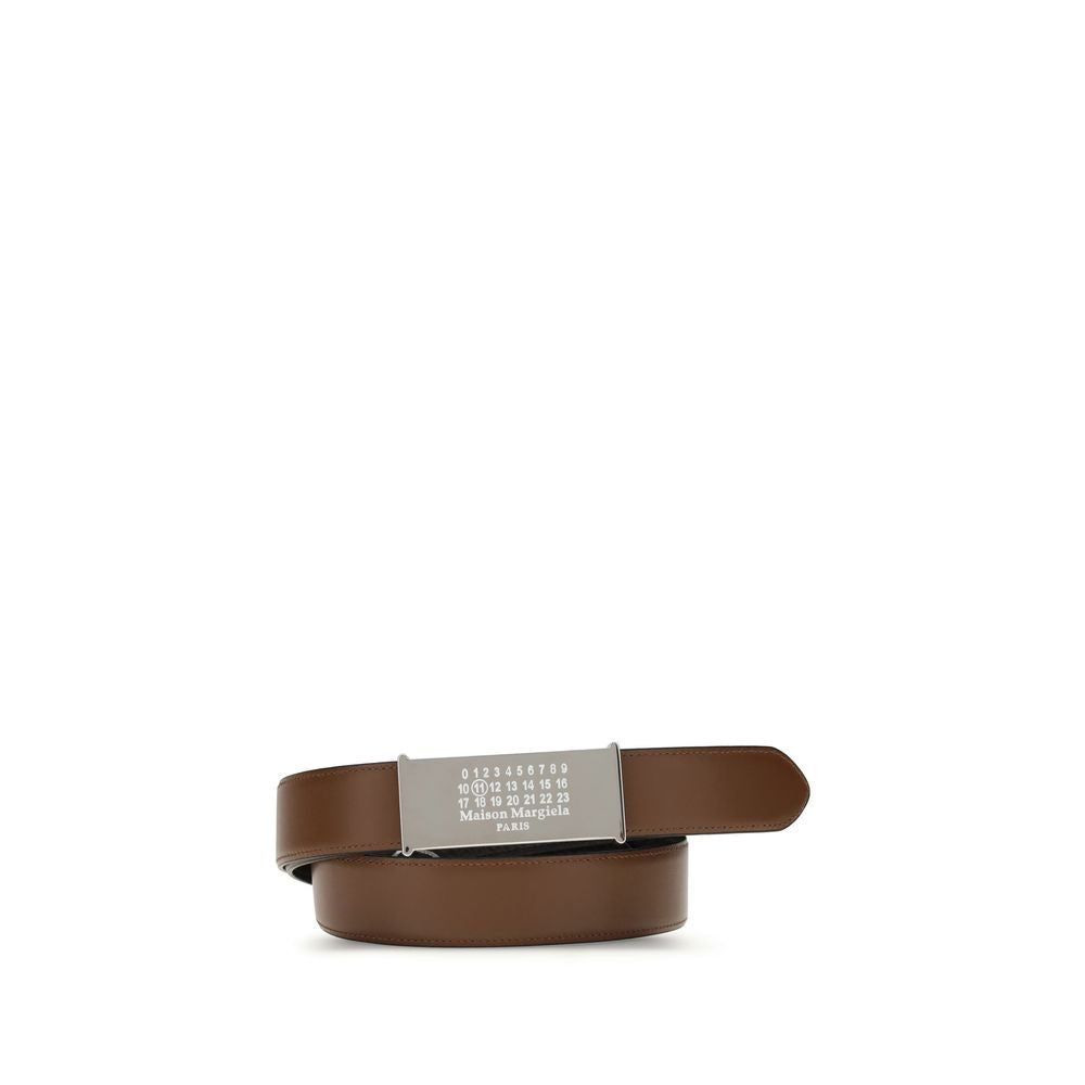 Maison Margiela MM6 Riem Met Gesp Leer Zwart Luxe Klassiek