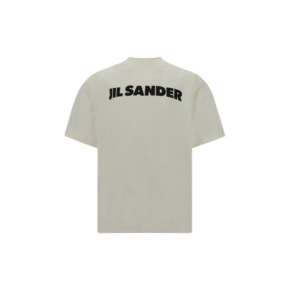 Jil Sander T Shirt Katoen Luxe Wit Monogram Limited Edition