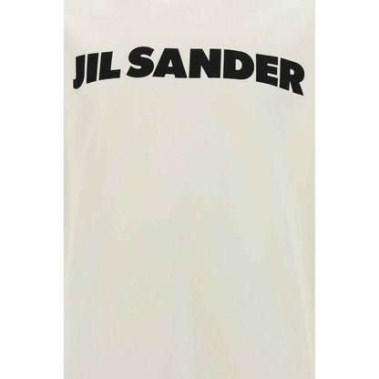 Jil Sander T Shirt Katoen Luxe Wit Monogram Limited Edition