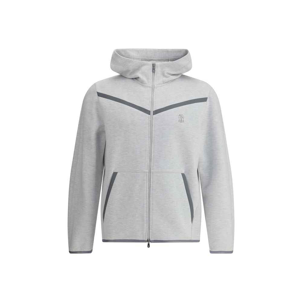 Brunello Cucinelli Logoed Hoodie Cotton - Zwart/Maat L