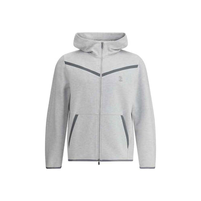 Brunello Cucinelli Logoed Hoodie Cotton - Zwart/Maat L